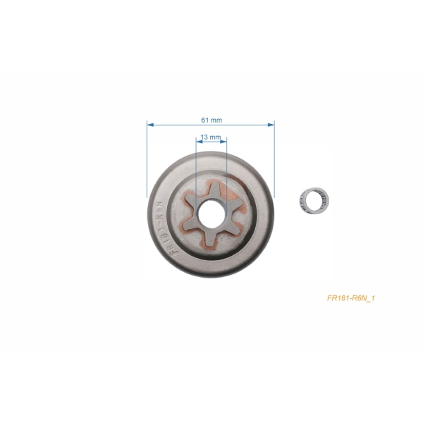 HS PARTS řetězka 3/8" 6 zubů Husqvarna 33 34 35 37 38 Jonsered 36 361 365 Dolmar 290E Partner 1612 1613 1614 1616 1618 22 330 Frontier FB35 Pioneer P-10 (OEM 507100551)