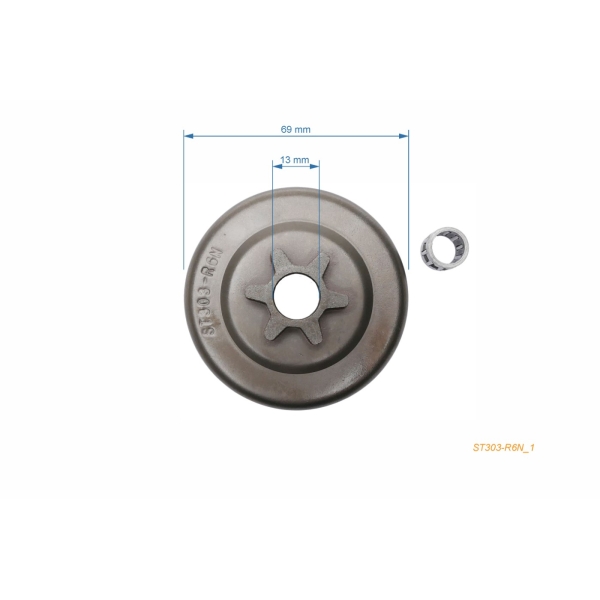 HS PARTS řetězka 3/8" 6 zubů picco pro motorové pily Stihl 009 009Q 010 010AVEQ 010AVQ 011AVEQ 110AV (OEM 11206402000)