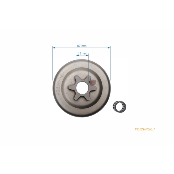 HS PARTS řetězka 3/8" 6 zubů pro motorové pily Poulan 180 1800 20 2000 205 2100 225 2300 235 2400 Micro 25 Micro S25 Dolmar 101