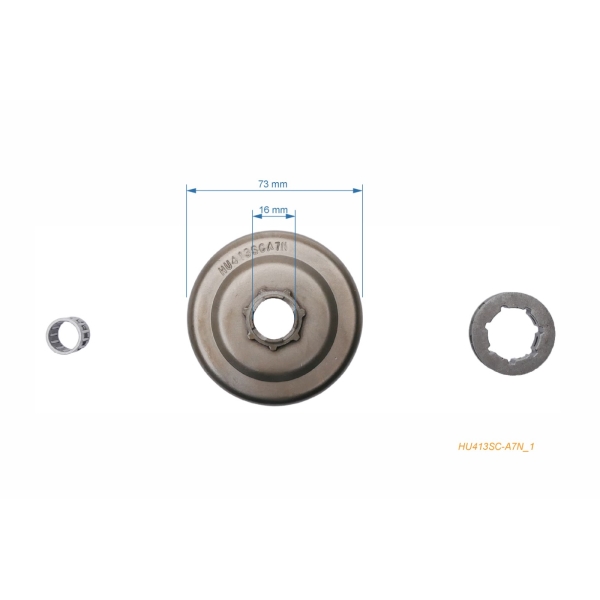 HS PARTS řetězka 3/8" 7 zubů pro motorové pily Husqvarna 262 262XP (after serial no. 3450001)