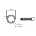 HS PARTS řetězka 3/8" 7 zubů pro motorové pily McCulloch 155 165M 3516 365 375 515 605 610 610 650 655 700 805 850 855 CP-60 CP-70 CP-80 PM-55 PM-60 SP-60 (OEM 215252)