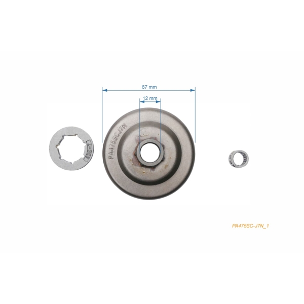 HS PARTS řetězka .325 7 zubů pro motorové pily Husqvarna 36 41 136 141 Jonsered 2036 2040 Poulan PP255 2200 2500 2600 2750 3050 (OEM 530069316)