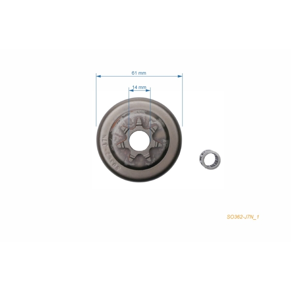 HS PARTS řetězka .325" 7 zubů pro motorové pily Solo 605 606 (rozměr spojky 58mm) 632 634 638 641