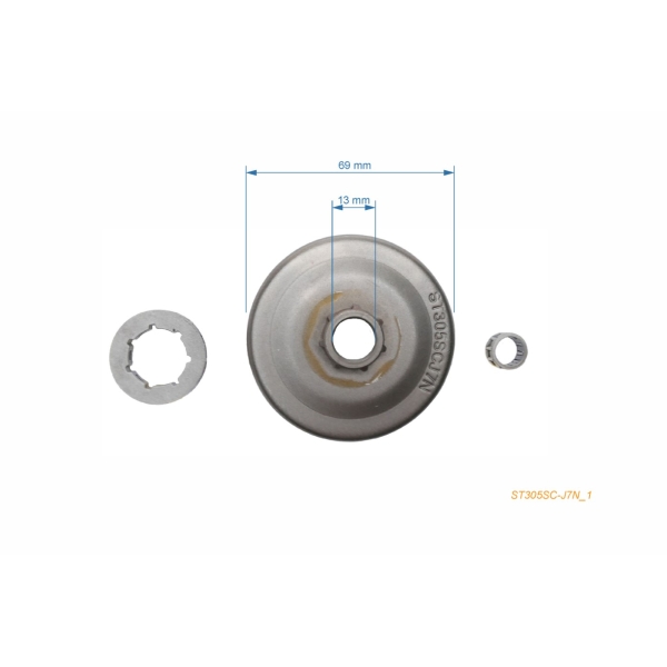 HS PARTS řetězka .325" 7 zubů pro motorové pily Stihl 021 023 025 MS210 MS230 MS250 (OEM 11230071032)