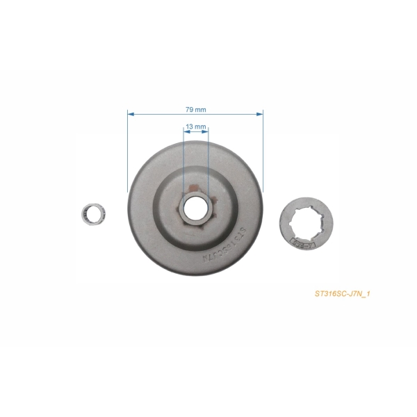 HS PARTS řetězka .325" 7 zubů pro motorové pily Stihl 034 036 029 039 MS290 MS310 MS390 MS311 MS391 (OEM 11250071001)