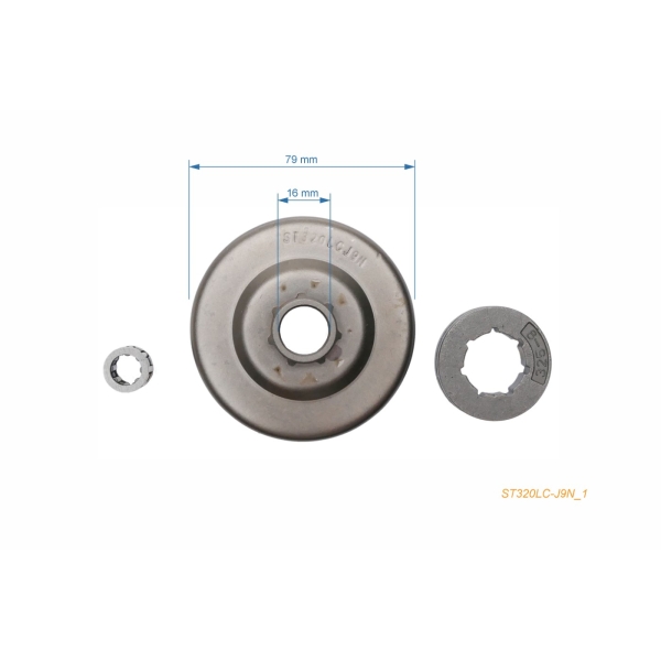 HS PARTS řetězka .325" 9 zubů pro motorové pily Stihl 044 046 MS341 MS361 MS440 MS460 