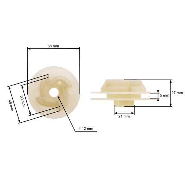 HS PARTS startovací kladka pro motorové pily Husqvarna 455 460 461 465 Rancher II (OEM 537092502)