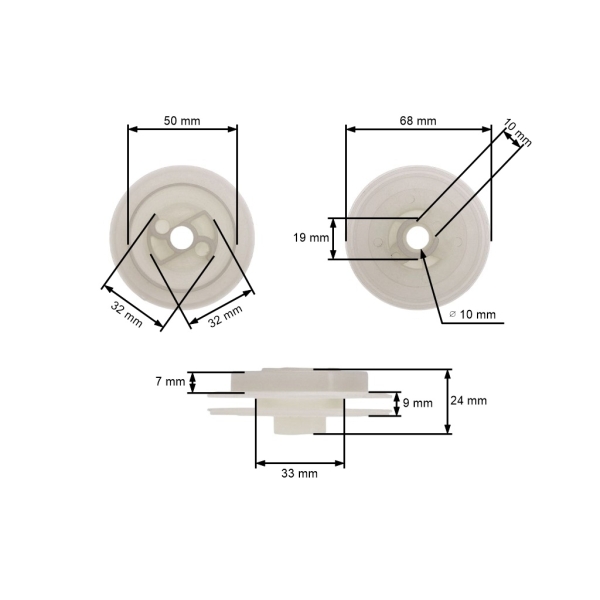 HS PARTS startovací kladka pro motorové pily Stihl 024 026 028 034 MS240 MS260 (OEM 11251950401)