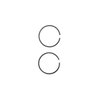 HS PARTS univerzální pístní kroužky 44 mm x 1,2 mm (OEM 11430343007)