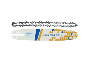 HS PARTS vodiaca lišta 10" (25 cm) 3/8" .050" (1,3 mm) + pílová reťaz 39 článkov hranatý zub pre Alpina 330 380 432 Bosch BES1300B KS400S KS40S KSE1300B Ryobi 35B CS36C CSE3330 McCulloch 10E 14E Makita DCS330S