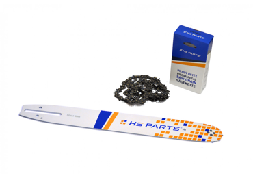 HS PARTS vodiaca lišta 14" (35cm) 3/8" .050" (1,3 mm) + pílová reťaz 52 článkov hranatý zub pre Husqvarna 36 41 136 137 141 236 240 T435 335XPT 333 334 Jonsered 2035 2115 2117 2138 CS2234 CS2236T Solo 614 630 633 636