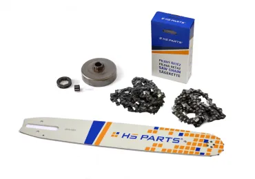HS PARTS vodiaca lišta 15" (38 cm) + 2 x pílová reťaz 3/8" .063" (1,6mm) 56 článkov hranatý zub + reťazovka pre Stihl 064 066 MS660