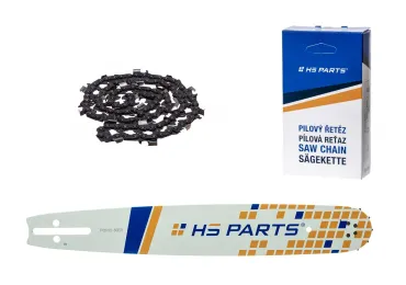 HS PARTS vodiaca lišta 15" (38 cm) 3/8" .058" (1,5 mm) + pílový reťaz 56 článkov hranatý zub pre Husqvarna 40 55 242 254 262 339XP 353 357 359 T435 445 455 460 550 560XP