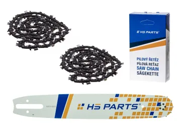 HS PARTS vodiaca lišta 15" (38 cm) 3/8" .063" (1,6 mm) + 2 x pílová reťaz 56 článkov hranatý zub pre Stihl 044 048 MS310 MS360 MS361 MS362 MS391 MS440 MS441 MS462 MS460 MS640 MS650 MS660 MS500i