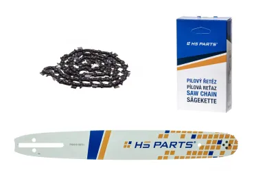 HS PARTS vodiaca lišta 15" (38 cm) .325" .050" (1,3 mm) + pílová reťaz 64 článkov hranatý zub pre Husqvarna 36 55 136 154 257 262 346 357 435 445 460 Jonsered 2054 2152 CS2149W Dolmar 109 111 112 116 Solo 639 651 665