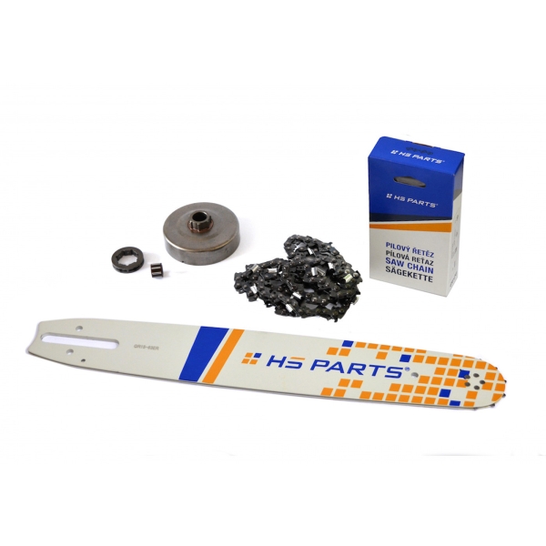 HS PARTS vodiaca lišta 15" (38cm) 3/8" .063" (1,6mm) + pílová reťaz 56 článkov hranatý zub + reťazovka pre Stihl 064 066 MS660