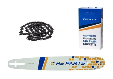 HS PARTS vodiaca lišta 16" (40 cm) 3/8" .050" (1,3 mm) + pílový reťaz 60 článkov hranatý zub