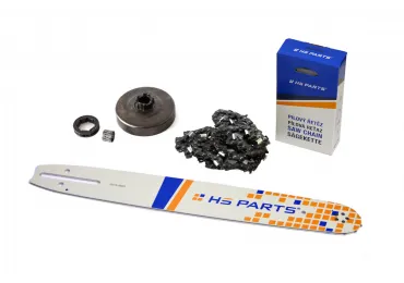 HS PARTS vodiaca lišta 16" (40 cm) 3/8".058" (1,5 mm) + pílová reťaz 60 článkov hranatý zub + reťazovka Husqvarna 268 272XP