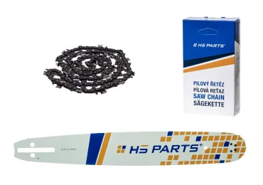 HS PARTS vodiaca lišta 16" (40 cm) .325" .058" (1,5 mm) + pílová reťaz 66 článkov hranatý zub pre Husqvarna 36 55 136 154 257 262 346 357 435 445 460 Jonsered 2054 2152 2155 Dolmar 109 111 112 116 Solo 639 651 665