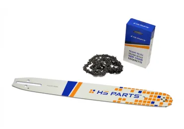 HS PARTS vodiaca lišta 16" (40cm) + 2 x reťaz 3/8" .050" (1,3 mm) 56 článkov hranatý zub + reťazka Husqvarna 136 142 236 Jonsered 2035 2040 CS2137 CS2234 Partner 350 351 370 390 McCulloch CS380 Mac20X Poulan 2250 2375