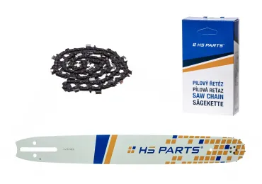HS PARTS vodiaca lišta 18" (45 cm) 3/8" .058" (1,5 mm) + pílová reťaz 68 článkov hranatý zub pre Husqvarna 66 266 268 365 372XP 385 394 395 562XP 570 575 576XP 2100XP