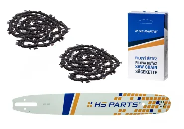 HS PARTS Vodiaca lišta 18" (45 cm) 3/8" .063" (1,6 mm) + 2 x pílová reťaz 66 článkov hranatý zub pre Stihl 029 031 032 034 041 036 044 056 066 MS290 MS310 MS360 MS361 MS362 MS391 MS440 MS441 MS462 MS460 MS640 MS650 MS660 MS500i