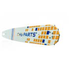 HS PARTS vodiaca lišta 20" (50 cm) 3/8" .050" (1,3 mm) + pílový reťaz 72 článkov hranatý zub pre Husqvarna 246 254 262 345 357 455 460 555 560 Jonsered 2054 CS2260 Dolmar 111 112 115 PS540 Solo 613 614 650 Oleomac 162 956 962