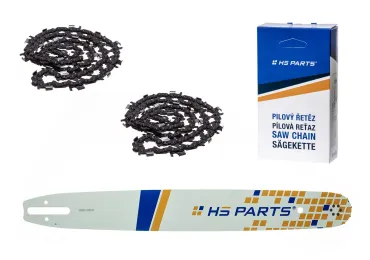 HS PARTS vodiaca lišta 20" (50 cm) 3/8" .063" (1,6 mm) + 2 x pílová reťaz na pozdĺžne rezanie 72 článku guľatý zub na výrobu fošní a dosiek vhodné Stihl 044 048 MS310 MS360 MS361 MS362 MS391 MS440 MS441 MS462 MS460 MS640 MS650 MS660 MS500i