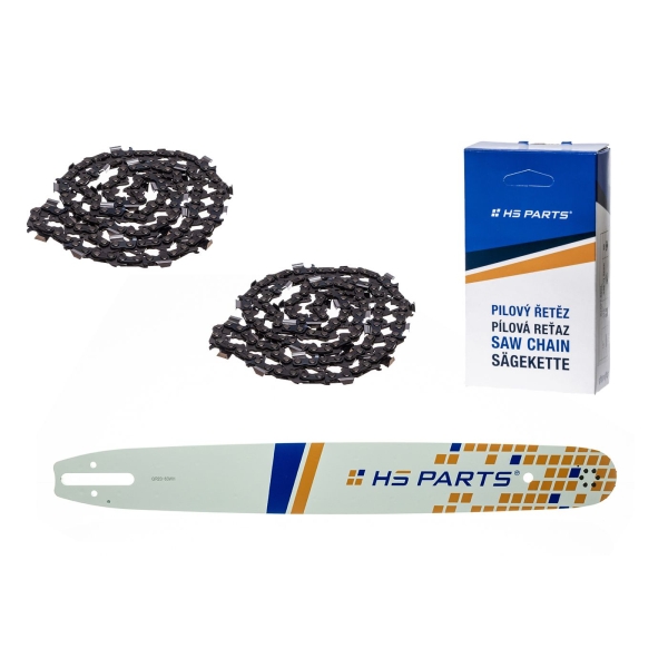 HS PARTS vodiaca lišta 20" (50 cm) .325" .063" (1,6 mm) + 2 x pílová reťaz 81 článkov hranatý zub pre Stihl 024 026 028 029 030 031 032 039 MS240 MS260 MS261 MS270 MS271 MS280 MS290 MS291 MS310 MS390
