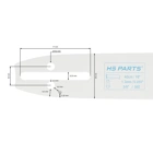 HS PARTS vodící lišta 10" (25 cm) .325" .043" (1,1 mm) pro Husqvarna 330i 525i XP T535i XP 340i 540i T540i XP
