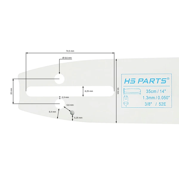 HS PARTS vodící lišta 14