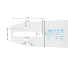 HS PARTS vodící lišta 15" (38 cm) 3/8" .063" (1,6 mm) 56 čl. pro Stihl 034 036 039 041 042 044 046 056 066 MS290 MS390 MS340 MS360 MS361 MS362 MS380 MS381 MS440 MS460 MS441 MS640 MS650 MS660 MS500i