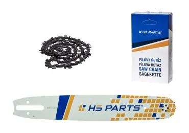 HS PARTS vodící lišta 15" (38 cm) 3/8" .063" (1,6 mm) + pilový řetěz 56 článků kulatý zub pro výrobu fošen a prken vhodné Stihl 044 048 056 066 MS290 MS310 MS360 MS361 MS362 MS391 MS440 MS441 MS462 MS460 MS640 MS650 MS660 MS500i