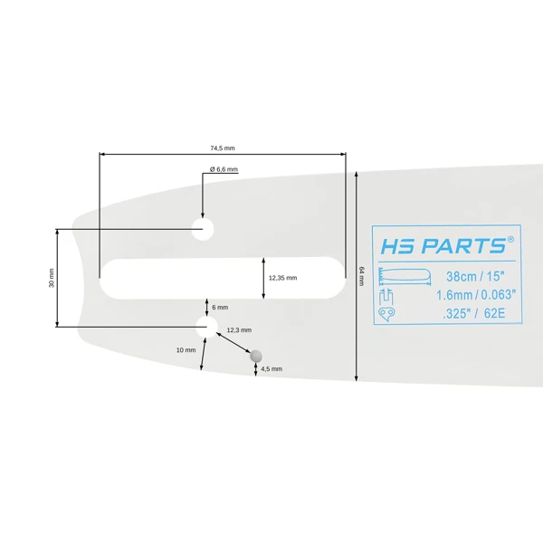 HS PARTS vodící lišta 15