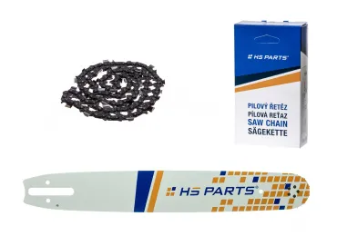 HS PARTS vodící lišta 15" (38 cm) .325" .063" (1,6 mm) + pilový řetěz 62 článků hranatý zub pro Stihl 024 026 036 039 MS240 MS260 MS261 MS270 MS280 MS290 MS310 MS390