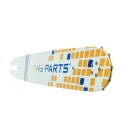HS PARTS vodící lišta 16" (40 cm) 3/8" .063" (1,6 mm) + 2 x pilový řetěz 60 článků kulatý zub pro výrobu fošen a prken vhodné Stihl 044 048 056 066 MS290 MS310 MS360 MS361 MS362 MS440 MS441 MS462 MS460 MS640 MS650 MS660 MS500i
