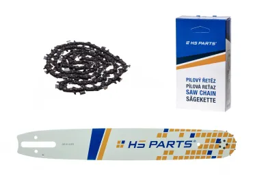 HS PARTS vodící lišta 16" (40 cm) 3/8" .063" (1,6 mm) + pilový řetěz 60 článků hranatý zub pro Stihl 030 036 042 045 MS290 MS390 MS360 MS361 MS362 MS440 MS460 MS660