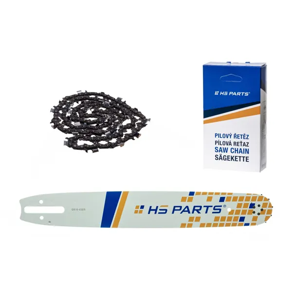 HS PARTS vodící lišta 16" (40 cm) 3/8" .063" (1,6 mm) + pilový řetěz 60 článků hranatý zub pro Stihl 030 036 042 045 MS290 MS390 MS360 MS361 MS362 MS440 MS460 MS660