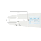 HS PARTS vodící lišta 16" (40 cm) .325" .058" (1,5 mm) 66 čl. pro Husqvarna 36 45 55 136 154 254 257 262 345 346 357 435 445 460 Jonsered 2054 2152 2155 Dolmar 109 111 112 116 Oleomac 938 946 947 952 962 Solo 639 651 665