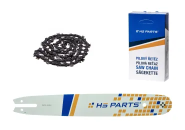HS PARTS vodící lišta 16" (40 cm) .325" .063" (1,6 mm) + pilový řetěz 62 článků hranatý zub pro Stihl 021 023 025 MS210 MS230 MS231 MS241 MS250 MS251