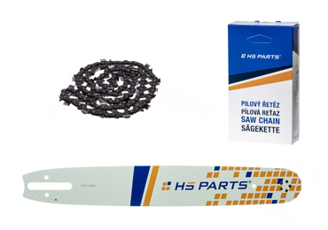 HS PARTS vodící lišta 16" (40 cm) .325" .063" (1,6 mm) + pilový řetěz 67 článků hranatý zub pro Stihl 024 026 028 029 030 031 032 039 MS240 MS260 MS261 MS270 MS271 MS280 MS290 MS291 MS310 MS390