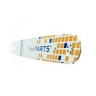 HS PARTS vodící lišta 18" (45 cm) 3/8" .058" (1,5 mm) + 2 x pilový řetěz 68 článků kulatý zub pro výrobu fošen a prken pro Husqvarna 61 66 266 268 272 365 372XP 281 298 380 385 585 Solo 665 670 681 Jonsered 2077 2171 Dolmar PS6400