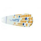HS PARTS vodící lišta 18" (45 cm) 3/8" .058" (1,5 mm) + 4 x pilový řetěz 68 článků kulatý zub pro výrobu fošen a prken pro Husqvarna 61 66 266 268 272 365 372XP 281 298 380 385 585 Solo 665 670 681 Jonsered 2077 2171 Dolmar PS6400