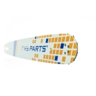 HS PARTS vodící lišta 18" (45 cm) 3/8" .058" (1,5 mm) + pilový řetěz 64 článků kulatý zub pro výrobu fošen a prken vhodné pro Husqvarna 246 254 262 345 357 455 460 555 560 Jonsered 2054 CS2260 Dolmar 111 112 115 PS540 Solo 613 614 650