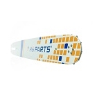 HS PARTS vodící lišta 18" (45 cm) 3/8" .058" (1,5 mm) + pilový řetěz 68 článků kulatý zub pro výrobu fošen a prken vhodné pro Husqvarna 61 66 266 268 272 365 372XP 281 298 380 385 585 Solo 665 670 681 Jonsered 2077 2171 Dolmar PS6400