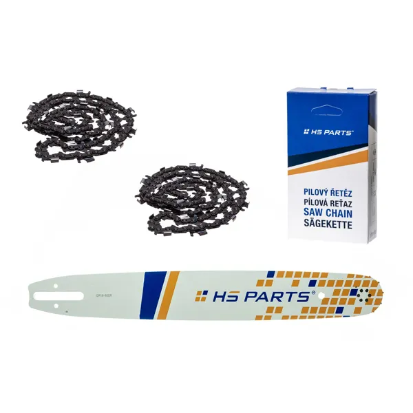 HS PARTS vodící lišta 18" (45 cm) 3/8" .063" (1,6 mm) + 2 x řetěz na podélné řezání 66 článků pro Stihl 041 042 036 044 048 066 MS290 MS310 MS360 MS361 MS362 MS391 MS440 MS441 MS462 MS460 MS640 MS650 MS660 MS500i