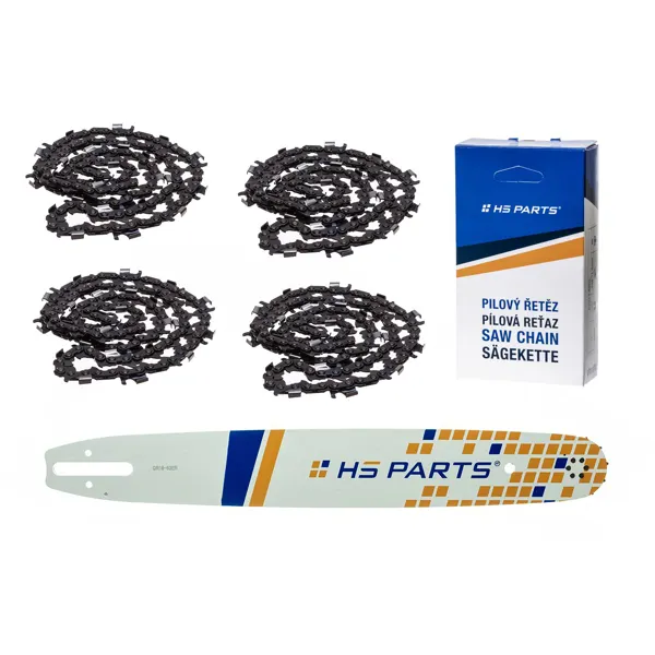 HS PARTS vodící lišta 18" (45 cm) 3/8" .063" (1,6 mm) + 4 x řetěz na podélné řezání 66 článků pro Stihl 041 042 036 044 048 066 MS290 MS310 MS360 MS361 MS362 MS391 MS440 MS441 MS462 MS460 MS640 MS650 MS660 MS500i