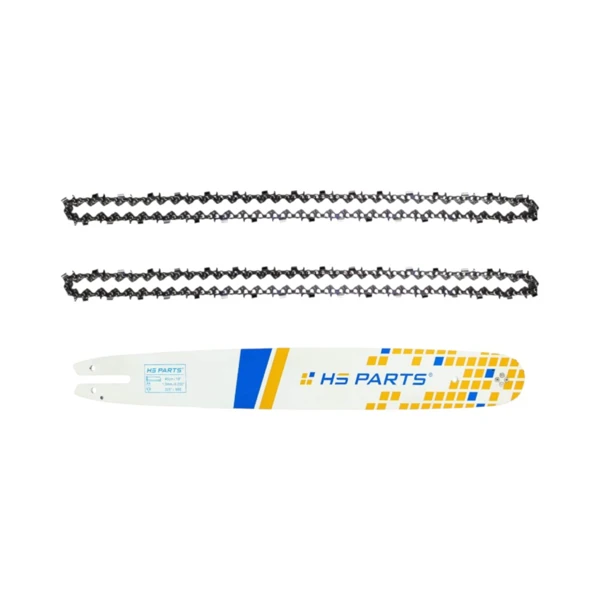 HS PARTS vodící lišta 18" (45 cm) .325" .050" (1,3 mm) + 2 x pilový řetěz 68 článků hranatý zub pro Stihl 021 023 025 MS210 MS230 MS231 MS241 MS250 MS251