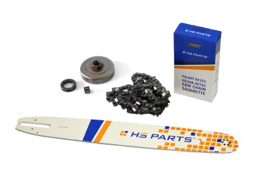 HS PARTS vodící lišta 18" (45 cm) + řetěz 3/8" .063" (1,6 mm) 66 článků hranatý zub + řetězka pro Stihl 044 046 MS341 MS361 MS362 MS440 MS441 MS460 MS461