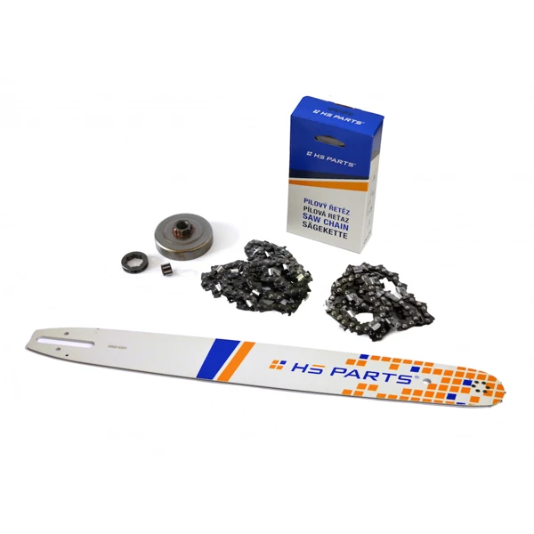 HS PARTS vodící lišta 20" (50 cm) + 2 x řetěz 3/8" .063" (1,6 mm) 72 článků hranatý zub + řetězka pro Stihl 044 046 MS341 MS361 MS440 MS460 MS461